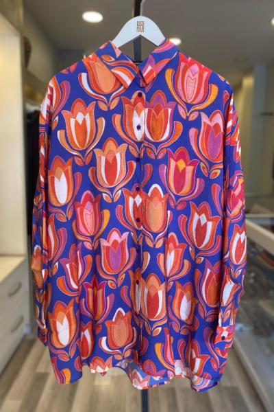 Orfeo Negro Lale Desen Gömlek Karışık Desenli