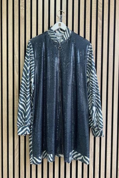 Otto Arka Zebra Desen  Payet Kap  Karışık Desenli