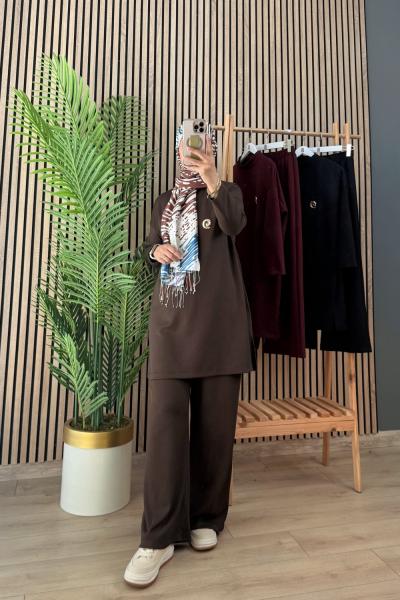 Paba Soft Takım  Kahverengi