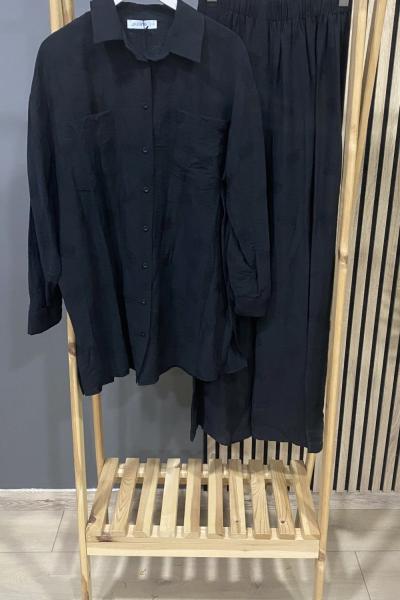 Puane Burgundy Takım Siyah