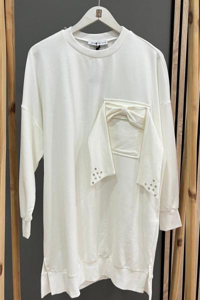 Puane Fiyonk Sweat Beyaz