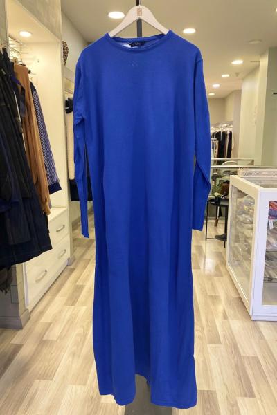 Süssü Kotanit Örme Triko Elbise Saks Mavisi