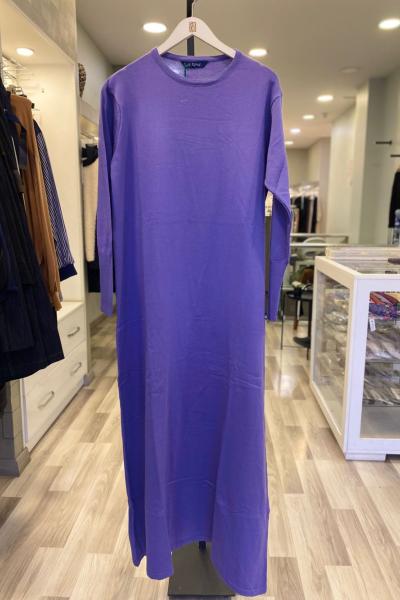 Süssü Kotanit Örme Triko Elbise Lila