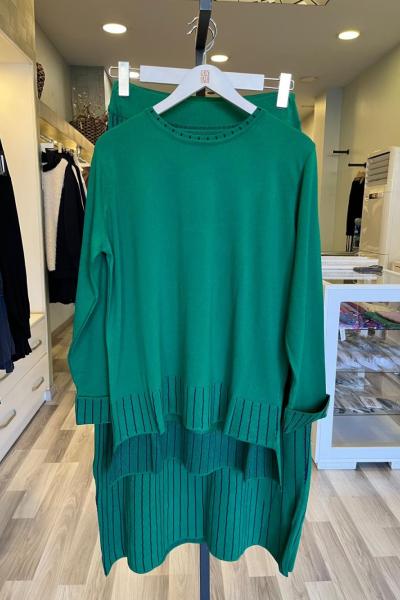 Süssü Perfect Rayon Pİke Örgü Etekli Takım Yeşil