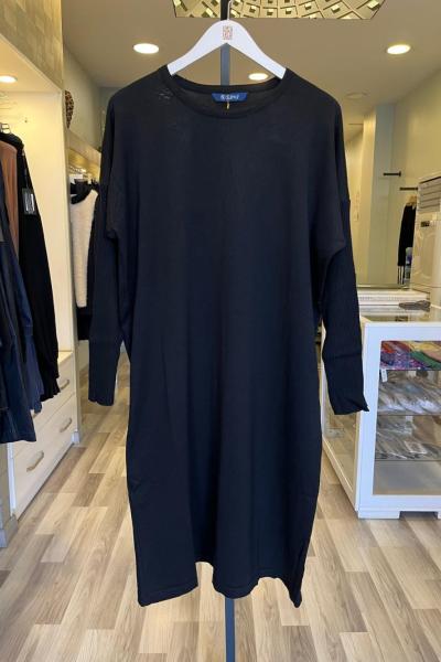 Süssü Vanizalı Triko Tunik Siyah
