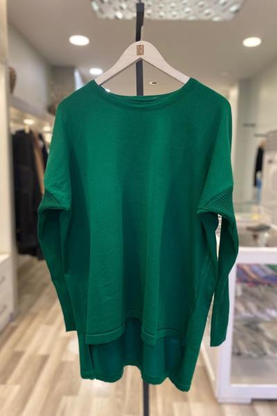 Süssü Vanizalı Viskon Triko Bluz Yeşil