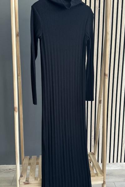 Ceremony Triko Kalem Elbise Siyah