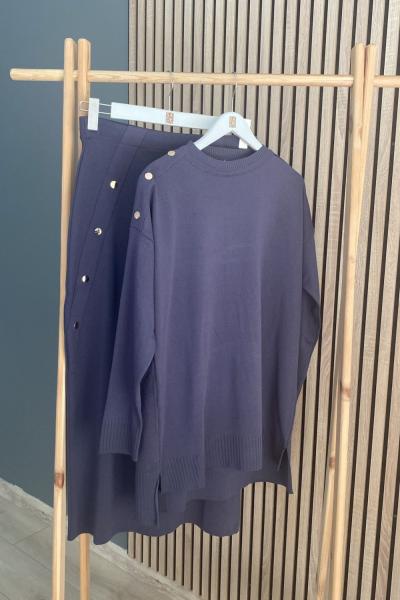 Vivalolita Omzu Patlı  Etekli  Takım  Antrasit