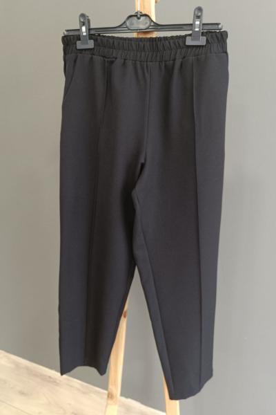 Ceremony Beli Lastikli Finike Havuç Paça Pantolon Siyah