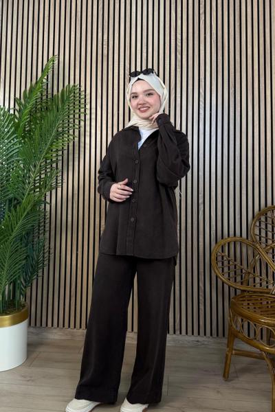 Magazin Tensel Takım Kahverengi