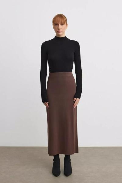 Merwish Kalem Triko Etek Kahverengi