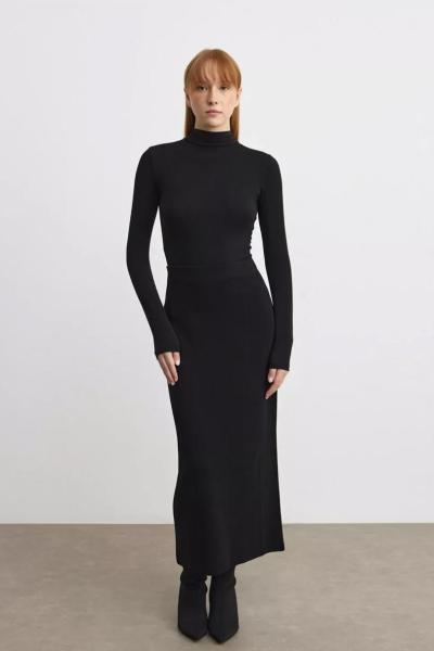 Merwish Kalem Triko Etek Siyah