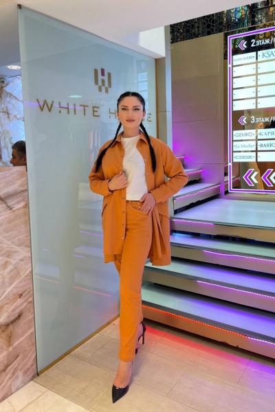 Ceremony Pamuk Gabardin Cebi Zımbalı Cigarette Pantolon Turuncu